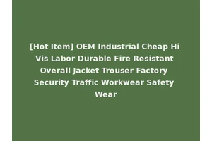 [Hot Item] OEM Industrial Cheap Hi Vis Labor Durable Fire Resistant Overall Jacket Trouser Factory Security Traffic Workwear Safety Wear