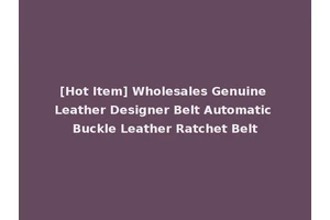 [Hot Item] Wholesales Genuine Leather Designer Belt Automatic Buckle Leather Ratchet Belt