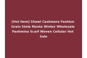 [Hot Item] Shawl Cashmere Fashion Grain Stole Manta Winter Wholesale Pashmina Scarf Woven Cellular Hot Sale
