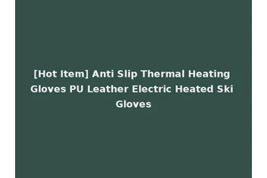 [Hot Item] Anti Slip Thermal Heating Gloves PU Leather Electric Heated Ski Gloves