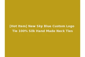 [Hot Item] New Sky Blue Custom Logo Tie 100% Silk Hand Made Neck Ties
