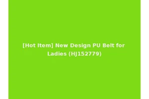 [Hot Item] New Design PU Belt for Ladies (HJ152779)