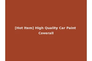 [Hot Item] High Quality Car Paint Coverall