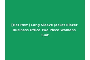 [Hot Item] Long Sleeve Jacket Blazer Business Office Two Piece Womens Suit