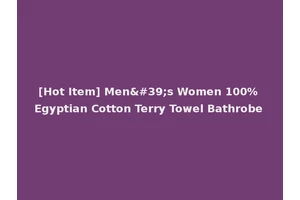 [Hot Item] Men's Women 100% Egyptian Cotton Terry Towel Bathrobe