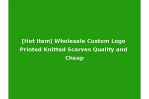 [Hot Item] Wholesale Custom Logo Printed Knitted Scarves Quality and Cheap