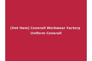 [Hot Item] Coverall Workwear Factory Uniform Coverall