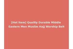 [Hot Item] Quality Durable Middle Eastern Men Muslim Hajj Worship Belt