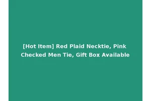 [Hot Item] Red Plaid Necktie, Pink Checked Men Tie, Gift Box Available