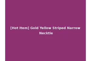 [Hot Item] Gold Yellow Striped Narrow Necktie