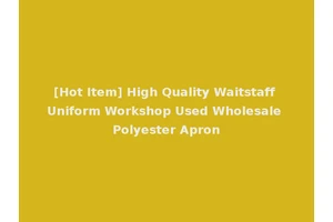 [Hot Item] High Quality Waitstaff Uniform Workshop Used Wholesale Polyester Apron