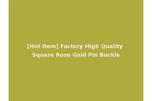 [Hot Item] Factory High Quality Square Rose Gold Pin Buckle