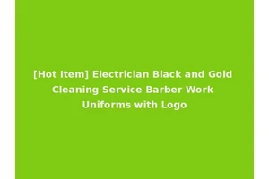 [Hot Item] Electrician Black and Gold Cleaning Service Barber Work Uniforms with Logo
