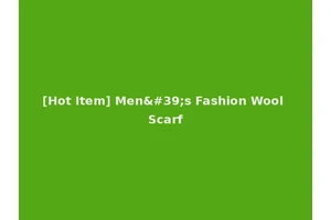 [Hot Item] Men's Fashion Wool Scarf