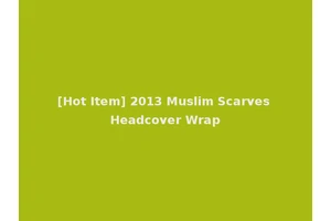 [Hot Item] 2013 Muslim Scarves Headcover Wrap