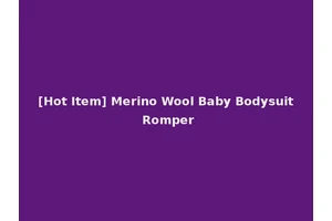 [Hot Item] Merino Wool Baby Bodysuit Romper