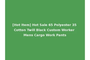 [Hot Item] Hot Sale 65 Polyester 35 Cotton Twill Black Custom Worker Mens Cargo Work Pants