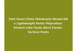 [Hot Item] China Wholesale Men's Lightweight Pants Polycotton Stretch Slim Pants Work Elastic Tactical Pants