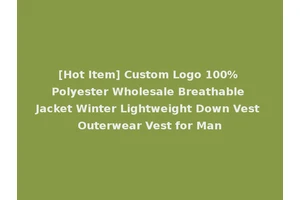 [Hot Item] Custom Logo 100% Polyester Wholesale Breathable Jacket Winter Lightweight Down Vest Outerwear Vest for Man