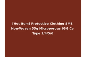 [Hot Item] Protective Clothing SMS Non-Woven 55g Microporous 63G Ce Type 3/4/5/6
