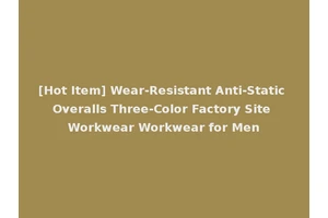 [Hot Item] Wear-Resistant Anti-Static Overalls Three-Color Factory Site Workwear Workwear for Men