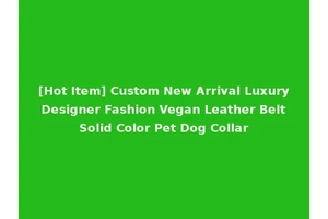 [Hot Item] Custom New Arrival Luxury Designer Fashion Vegan Leather Belt Solid Color Pet Dog Collar