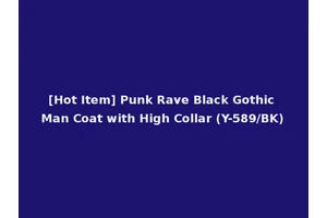 [Hot Item] Punk Rave Black Gothic Man Coat with High Collar (Y-589/BK)