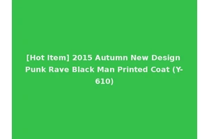 [Hot Item] 2015 Autumn New Design Punk Rave Black Man Printed Coat (Y-610)
