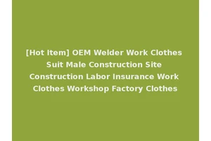 [Hot Item] OEM Welder Work Clothes Suit Male Construction Site Construction Labor Insurance Work Clothes Workshop Factory Clothes