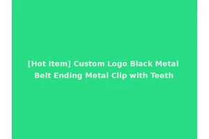 [Hot Item] Custom Logo Black Metal Belt Ending Metal Clip with Teeth
