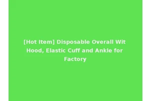 [Hot Item] Disposable Overall Wit Hood, Elastic Cuff and Ankle for Factory