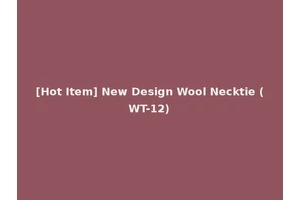 [Hot Item] New Design Wool Necktie (WT-12)