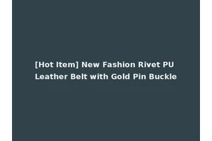 [Hot Item] New Fashion Rivet PU Leather Belt with Gold Pin Buckle
