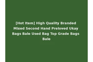 [Hot Item] High Quality Branded Mixed Second Hand Preloved Ukay Bags Bale Used Bag Top Grade Bags Bale
