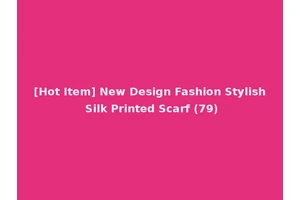 [Hot Item] New Design Fashion Stylish Silk Printed Scarf (79)