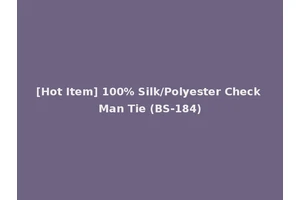 [Hot Item] 100% Silk/Polyester Check Man Tie (BS-184)