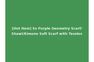 [Hot Item] Ss Purple Geometry Scarf/Shawl/Kimono Soft Scarf with Tassles