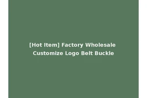 [Hot Item] Factory Wholesale Customize Logo Belt Buckle