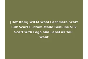 [Hot Item] W034 Wool Cashmere Scarf Silk Scarf Custom-Made Genuine Silk Scarf with Logo and Label as You Want