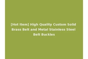 [Hot Item] High Quality Custom Solid Brass Belt and Metal Stainless Steel Belt Buckles