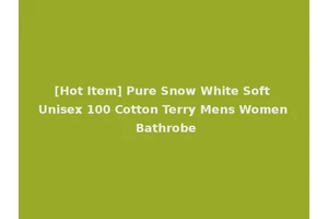 [Hot Item] Pure Snow White Soft Unisex 100 Cotton Terry Mens Women Bathrobe
