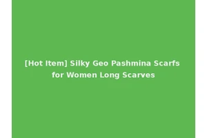 [Hot Item] Silky Geo Pashmina Scarfs for Women Long Scarves