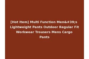 [Hot Item] Multi Function Men's Lightweight Pants Outdoor Regular Fit Workwear Trousers Mens Cargo Pants