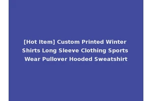 [Hot Item] Custom Printed Winter Shirts Long Sleeve Clothing Sports Wear Pullover Hooded Sweatshirt