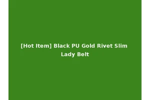 [Hot Item] Black PU Gold Rivet Slim Lady Belt