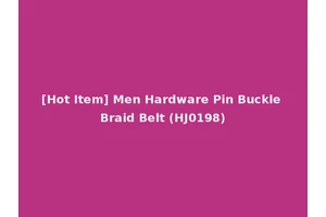 [Hot Item] Men Hardware Pin Buckle Braid Belt (HJ0198)