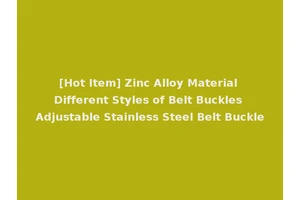 [Hot Item] Zinc Alloy Material Different Styles of Belt Buckles Adjustable Stainless Steel Belt Buckle