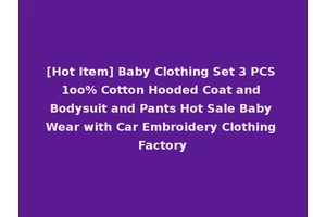 [Hot Item] Baby Clothing Set 3 PCS 1oo% Cotton Hooded Coat and Bodysuit and Pants Hot Sale Baby Wear with Car Embroidery Clothing Factory