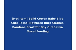 [Hot Item] Solid Cotton Baby Bibs Cute Tassel Newborn Burp Clothes Bandana Scarf for Boy Girl Saliva Towel Feeding