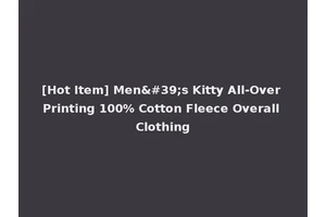 [Hot Item] Men's Kitty All-Over Printing 100% Cotton Fleece Overall Clothing